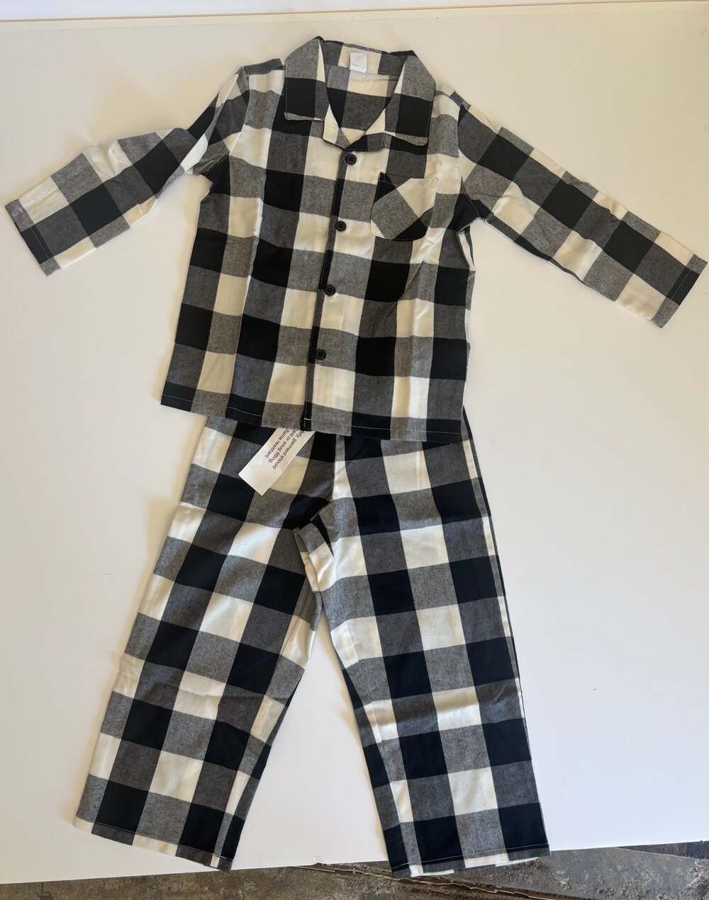 Old Navy Boys Buffalo Plaid Long-Sleeve Button-Down Pajama Set